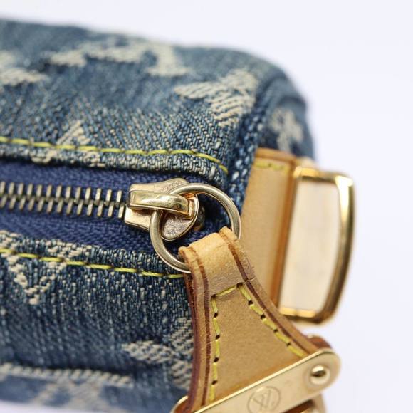 LOUIS VUITTON Monogram Denim Trousse Speedy Pouch Blue M95082 LV Auth 87601A - Picture 9 of 16